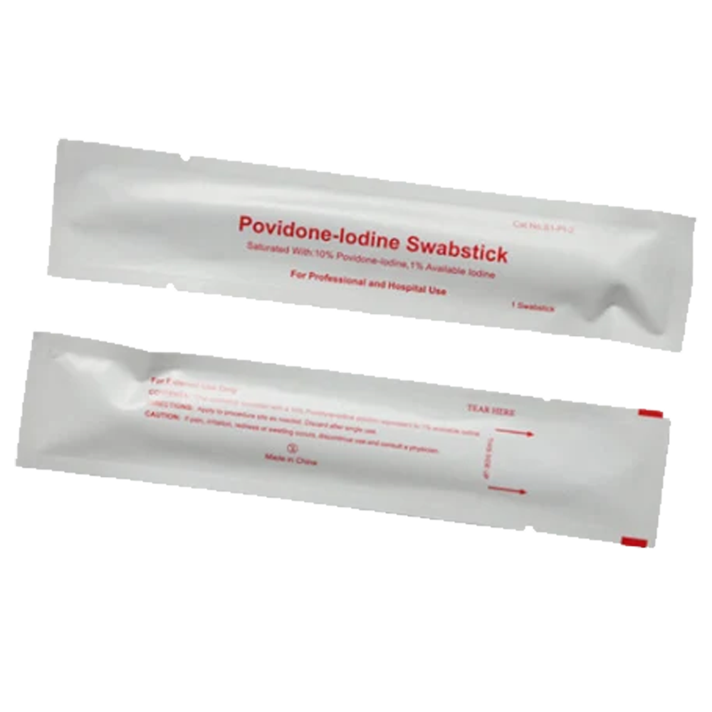 Disposable Medical Antiseptic Povidone Iodine Swabstick For Hospital