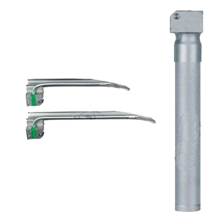 Fiber optic pediatric laryngoscope set
