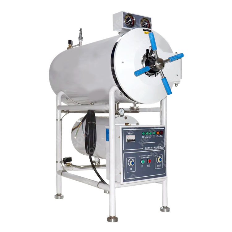 Horizontal cylindrical steam autoclave
