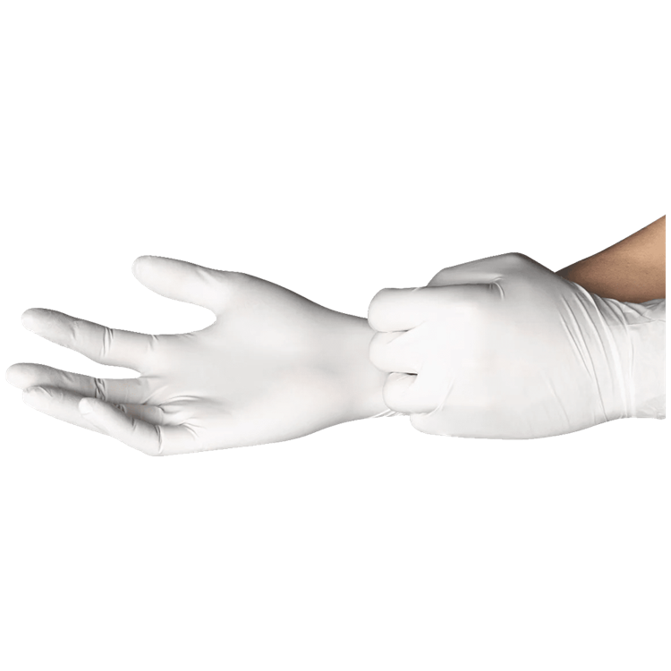 Latex medical examination gloves