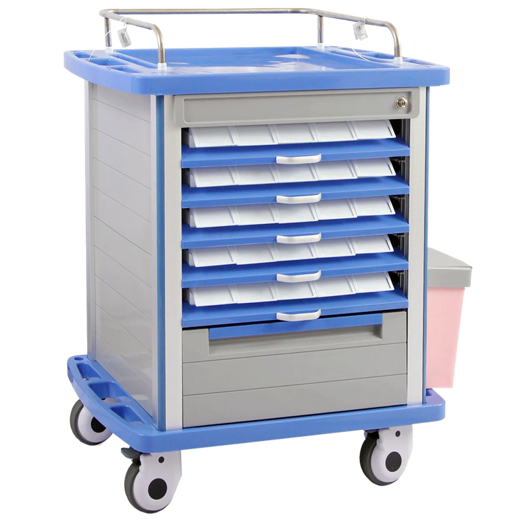 ABS medicine trolley with lock