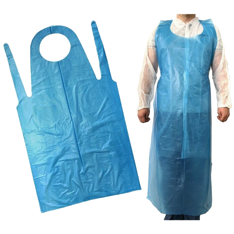 PE vinyl apron blue color cm long