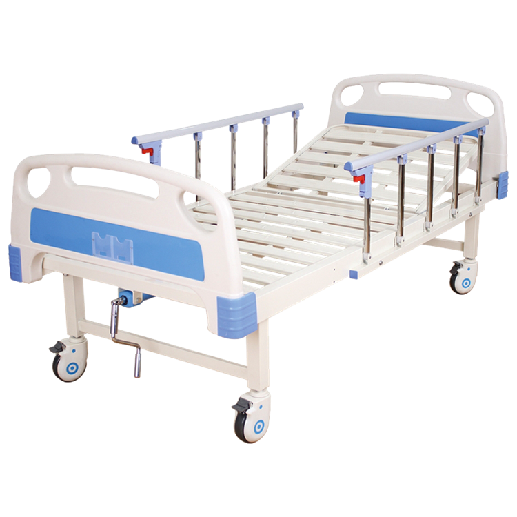 Single crank hospital bed