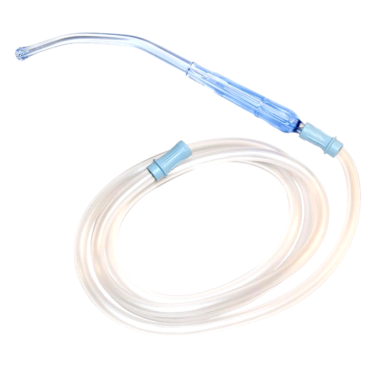 Sterile suction connecting tube with Yankauer